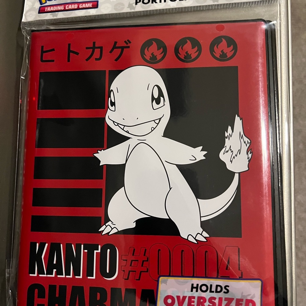 Pokemon Red and Black Charmander Card Holder